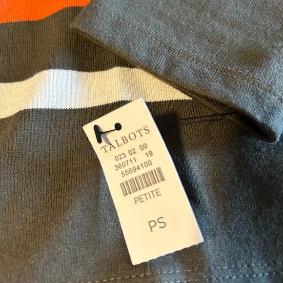 Talbots NWT authentic, classical Striped Long Sleeve Top - Picture 3 of 6
